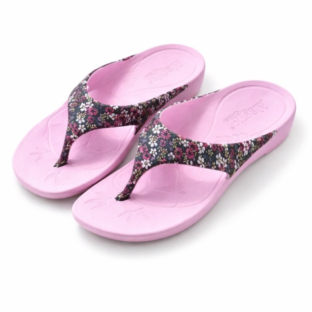 Alegria Violette Pink Floral Comfort Thong Sandal Arch Support Siz 8 EU38 Summer